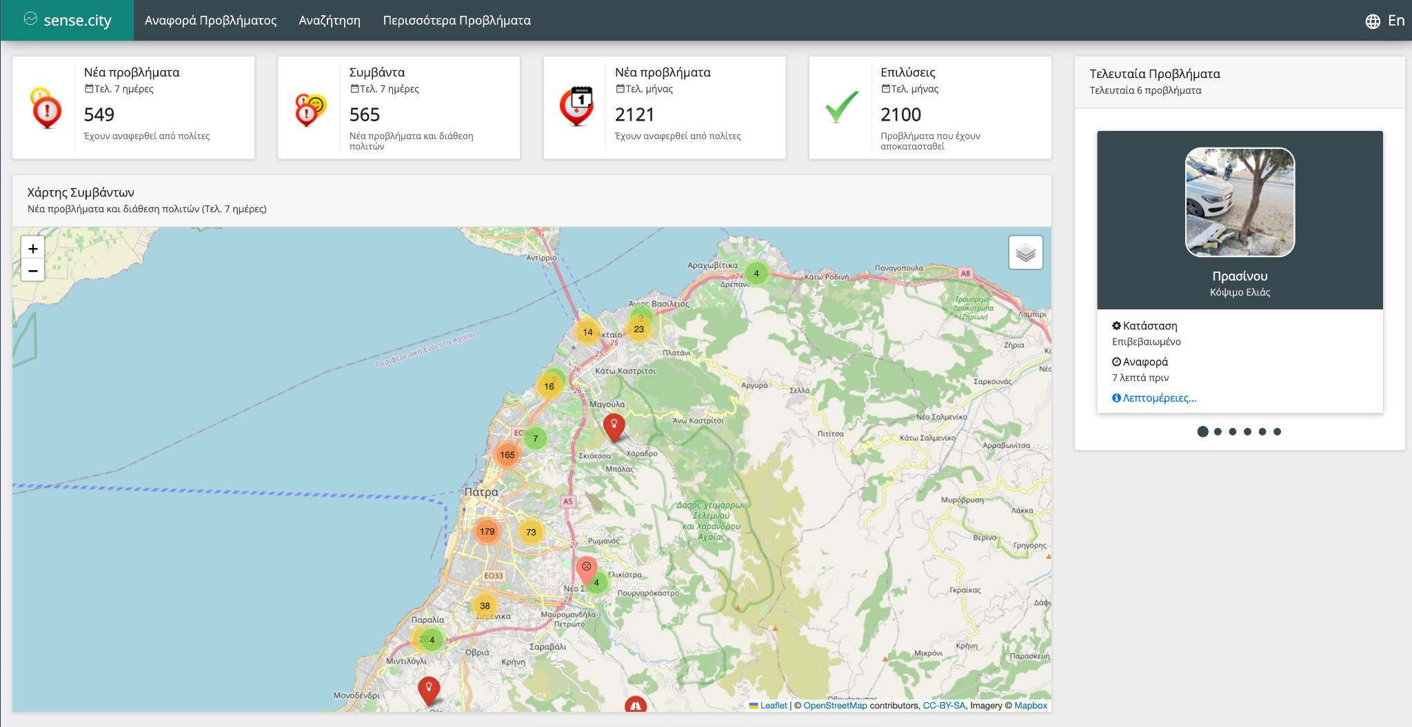 Open Data Story: Integration of Sense.City data into the Municipality of Patras Open Data platform